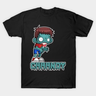 Candy Addicted zombie Funny Kids Halloween Costume T-Shirt